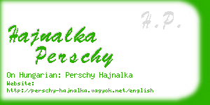 hajnalka perschy business card